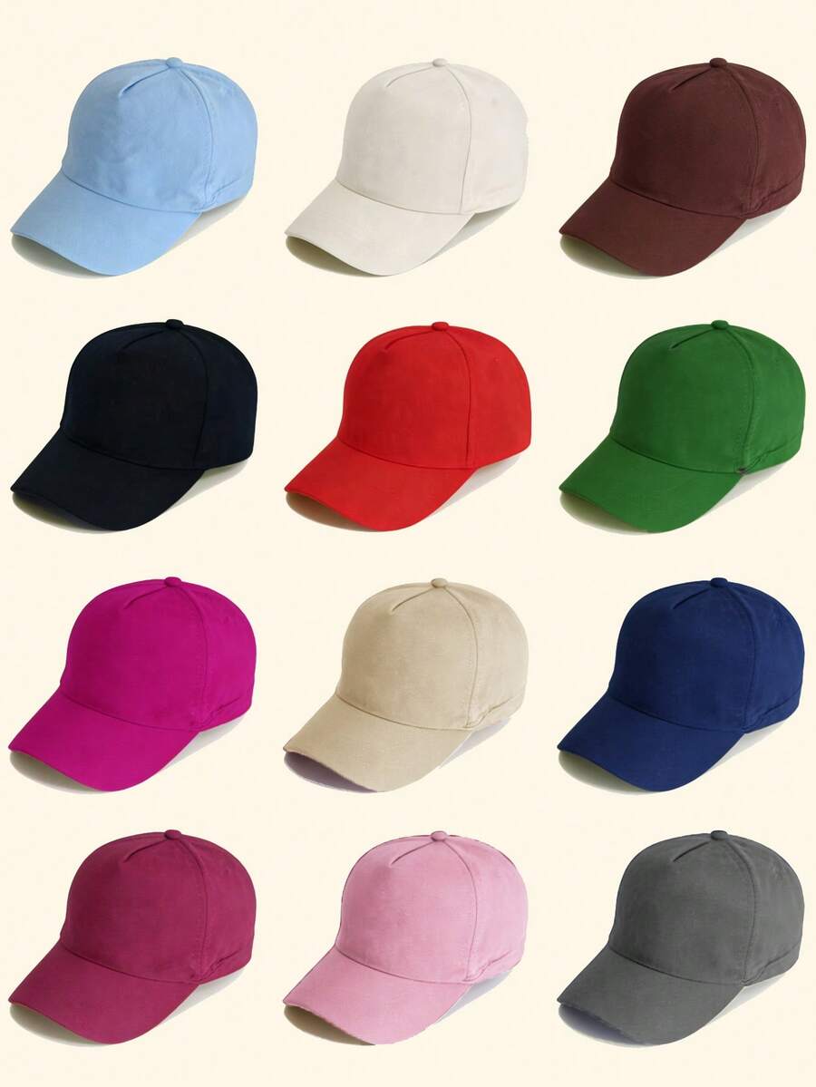 1pc 5-Panel Wide Brim Adjustable Baseball Cap, Outdoor Sun Protection Casual Sun Hat, Suitable For Spring/Autumn Travel, Beach, Holidays, Fits 0-3 Years Old Toddler Boys & Girls - Multicolor - View 1