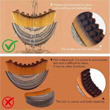 2Pcs Facial Skincare Massage Set-Lymphatic Contour Facial Brush,Stainless Steel Heart-Shaped Gua Sha Board,Dry Facial Brush, A Lymphatic Drainage Massager For Face, Chin, And Jaw Shaping,Stainless Steel Facial Scraping Tool - Multicolor - View 9