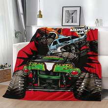 1PC 3D Monster Jam Monster Truck Cartoon Blanket, Edgy Gift For Motorsports Fans, Themed Man Cave Decor, Retro Sci-Fi Party Accent & Race Day Souvenir,Soft Throw Blanket For Home Bedroom Bed Sofa Picnic Travel Office Cover Blanket - nhiều màu 40 - Xem 3