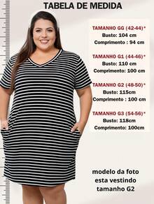 Comfortable Basic Black Striped Midi Summer Dress, Loose And Casual Style, Ideal For Airport, Old Money Style, Teacher's Clothes, Church Dresses For Women, Plus Size Curvy Dress - 有條紋的 - 查看 6