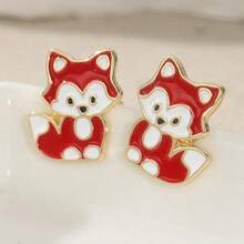 Cute Cartoon Dog Shaped Earrings, Fashionable And Elegant Women's Earrings, Perfect Refined Gift For Birthday Parties - Gold - View 7