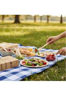 100pcs Wooden Cutlery Set - Wooden Knives, Forks, Spoons, Birchwood Ice Cream Spoons, Dessert Wooden Spoons For Outdoor, Party, Camping And Picnic - Apricot - View 10