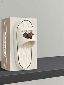 Dép lê thời trang đa năng tối giản kiểu chữ INS dành cho nữ - Phù hợp cho học sinh/nam nữ/gia đình, có thể sử dụng ở văn phòng/phòng tắm/nhà/khách sạn/căn hộ/du lịch/trong nhà & ngoài trời/ký túc xá, quà tặng tân gia/quà tặng cặp đôi/vật dụng cần thiết khi đi du lịch, mềm mại, thoải mái, nhẹ, dễ vệ sinh và bền, dép lê dùng được cả bốn mùa. - trắng - Xem 2