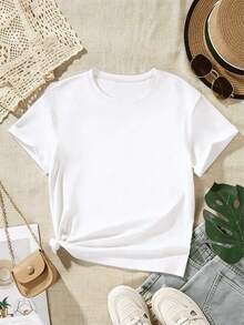 Disney Minnie Mouse Girls' Short Sleeve Graphic T-Shirt - Color Block Letter Print Kids Tee For Ages 2-14, Express Delivery - trắng - Xem 2