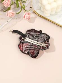 1个优雅新款亮片花朵发夹，女士发饰，侧刘海夹 - 彩色 - 查看 2