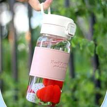 500ml Leak-Proof Water Bottle With Straw, Portable Minimalist Style Cup Suitable For Milk, Coffee, Tea, Juice And Other Beverages, Hand Washable, Fit For Sports, Fitness, Travel - Multicolor - View 5