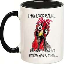 1pc Cartoon Design Ceramic Mug, Milk Cup, Coffee Cup, High-Quality Home/Office Drinkware - Multicolor - View 8