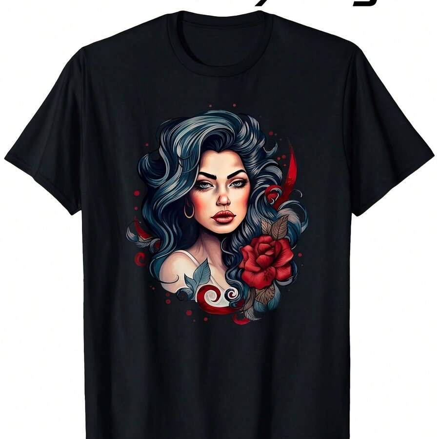 Chicano Chicana La Raza Neighborhood Tattoo Art Death T-Shirt, 100% Certified Tattoos Are Tacky T-Shirts, 220G Heavyweight Tattoos Are Tacky Shirt For Men, Black Crewneck, Sizes S-XXXL, Regular Fit, Crew Neck - 黑色3 - 查看 1