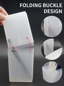 Retractable Makeup Brush And Nail Tool Organizer With Lid , Transparent Plastic Container Cup, Makeup Artist Travel Brush Organizer | Suitable For Vanity, Professional And Everyday Use, Multi-Functional Pen/Pencil/Straw Organizer - Multicolor - View 3