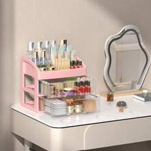 2026 Bathroom Organizer Rack, Pull-Out Vanity Countertop Storage Shelf, Double-Layer Cosmetic Holder - A - View 7