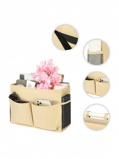 1 chiếc kệ đựng đồ gắn đầu giường - Giải pháp lưu trữ tuyệt vời cho ký túc xá - Túi treo điện thoại cạnh giường dành cho sinh viên đại học - Túi treo đựng đồ đa năng bên cạnh giường ngủ