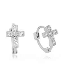 RADIVIDE 1 Pair Elegant Earrings, High-Quality Jewelry For Women, Daily Wear, Birthday Gift, Zirconia Inlaid, Hollow Circle Design - Silver - View 5