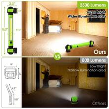 Work Light, 2500LM Bright LED Work Lights, 5200mAh Rechargeable Magnetic Underhood Work Light With Hooks, Cordless Battery Powered Mechanic Light For Car Repairing/Inspection/Garage/Workshop/Emergency Multifunctional Flashlight Portable Flashlight - Apricot - View 6