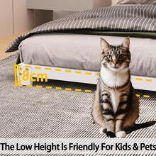 3 Inch Bed Frame Queen Size Low Profile Queen Heavy Duty Platform Bed Frame No Box Spring Needed Easy Assembly Noise Free Black-B001 - 3 inch - Màu trắng - Xem 5