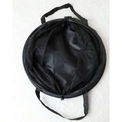 سلة غسيل كبيرة بدون غطاء قابلة للطي، دلو تخزين مريح، سلة تخزين ملابس محمولة بيد مصنوعة من شبكة تسمح بالتهوية