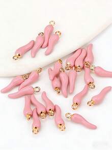 10/20/30/50/80/100 chiếc mặt dây chuyền hình ớt đỏ tráng men - Mặt dây chuyền hợp kim, bề mặt nhẵn, lỗ 2mm, thích hợp cho việc tự làm trang sức và thủ công, phụ kiện làm trang sức. - Nhiều màu - Xem 3