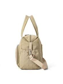 Large Capacity Travel Tote Bag, Waterproof Quilted Diaper Bag With Wet Dry Separation, Multifunctional Crossbody Shoulder Bag For Gym, Weekender, Mom And Daily Use - Black - View 3