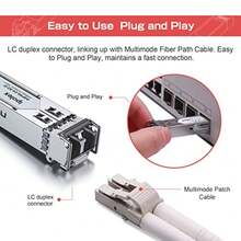 ipolex Transceptor SFP a fibra multimodo 1.25G módulo SFP 1000Base SX MMF de 850 nm para Cisco GLC-SX-MMD/SFP-GE-S Ubiquiti UF-MM-1G Netgear AGM731F Meraki TP-Link Mikrotik y más paquete de 2 - como en la foto - Ver 5