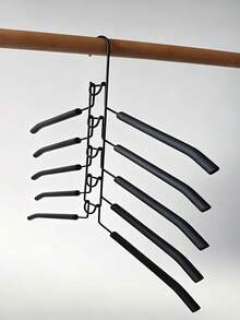 1pc 5-Tier Heavy Duty Closet Organizer Rack, Space Saving Clothes, Pants Hanger, Multi-Function Hanging Garment Display Rack, Wardrobe Accessory Storage Rack For Tie, Scarf, Camisole, Bra, Dress, Pants, Jeans, Suit, T-Shirt, Skirt, Suitable For Dorm/Home Use - Multicolor - View 10