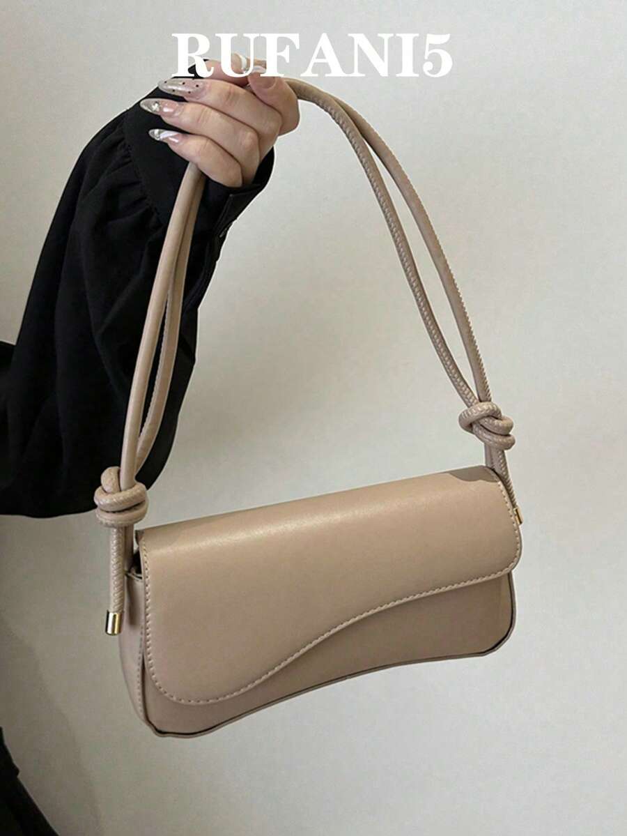 Túi đeo vai điều chỉnh được, màu trơn, kiểu dáng bất đối xứng, phù hợp để đi mua sắm, đựng ví, dành cho phụ nữ trẻ, sinh viên đại học, các cặp vợ chồng mới cưới, nữ nhân viên văn phòng, v.v. Cũng thích hợp cho văn phòng, trường đại học, công việc, kinh doanh, đi làm, hoạt động ngoài trời, du lịch và các dịp giải trí. - Màu Khaki - Xem 1