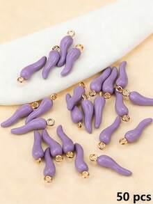 10/20/30/50/80/100 chiếc mặt dây chuyền hình ớt đỏ tráng men - Mặt dây chuyền hợp kim, bề mặt nhẵn, lỗ 2mm, thích hợp cho việc tự làm trang sức và thủ công, phụ kiện làm trang sức. - Nhiều màu - Xem 35