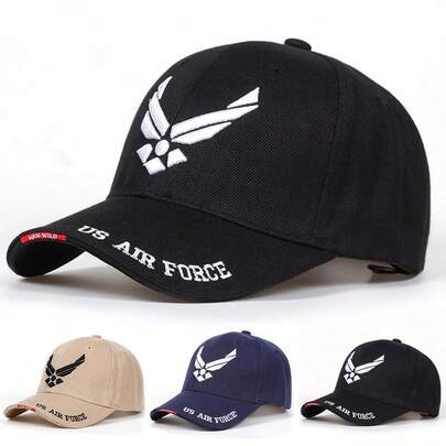 1pc Men's Wool Felt US V Logo Embroidered Baseball Cap, Casual Street Fashion Hat For Spring, Autumn, Travel, Beach