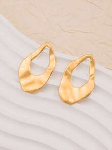 Örhängen med droppformade kristaller för kvinnor, 1 par - Guld - Visa 5