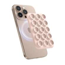 Elago Magnetic Suction Cup Phone Mount Compatible With MagSafe Case, Removable Silicone Sticky Grip Holder For IPhone, Non-Slip, Washable, Hands-Free Selfies/Video For Insta Influencer/Creator, Gift For Birthday, Family, Friends, Phone Accessories, Mountable Holder For Wall, Shower, Phone Stand - 可愛的粉紅色 - 查看 2