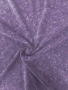 Áo thun ngắn tay cổ tròn tay lửng, chất liệu cotton, dáng rộng, đơn giản, họa tiết gấu trúc, dành cho nữ, cỡ lớn, thích hợp mặc mùa hè. - Màu tím - Xem 4