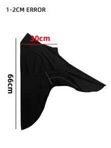 1pc Minimalist Solid Color Sport Hijab Cap, Breathable Quick-Dry Integrated Head Cover For Fitness & Outdoor - Black - View 6