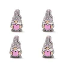 4pcs Valentine's Day & New Year Theme Silicone Beads, Dwarf Holding Heart, Suitable For DIY Jewelry Making, Bracelets, Beaded Pens, Keychains And Bag Accessories Crafts - Love Elf - View 11