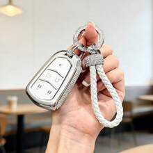 [ Side Diamonds ] 5 Buttons TPU Car Key Case Cover Shell Fob For Cadillac ATS CTS XT5 XT4 - 款式 11 - 查看 8