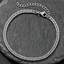 Set de 6 piezas de pulseras de acero inoxidable, pulseras de cadena para hombres y mujeres - Como se muestra en la figura - Ver 11