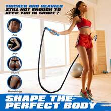 Ayombo Jump Rope, Weighted Jump Rope For Fitness, Boxing Equipment Jump Ropes For Men Women, Battle Skipping Ropes For Exercise, Suitable For Boxing, Cardio, Training Muscle Speed Home Gym Workout Equipment - ColorA - 查看 5