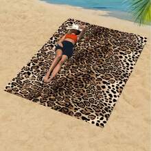 GEL HUT MUN 1pc Extra Large Ultra-Soft Microfiber Beach Towel With Cute Starfish And Turtle Patterns, Lightweight And Modern Camping & Travel Towels - A - View 2