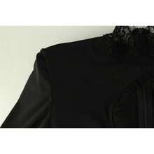 Hot Selling New Fashionable And Sexy Hollow Lace Patchwork Hip Hugging Dress For Women's Clothing - 黑色 - 查看 7