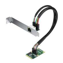Tarjeta de red Ethernet Mini PCIe 2.5G driver Realtek RTL8125 10/100/1000/2500 Mbps único puerto RJ45 NIC de 2.5Gb con luz LED y cable de 1 pie tarjeta Ethernet para Windows/Windows Server/Linux - 1 RJ45 - Ver 4