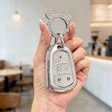 [ Side Diamonds ] 5 Buttons TPU Car Key Case Cover Shell Fob For Cadillac ATS CTS XT5 XT4 - 款式 11 - 查看 17