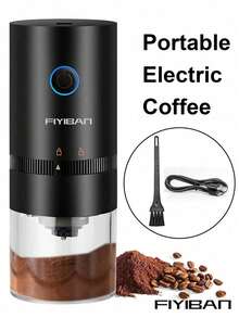 LEVIATECH 1pc USB Rechargeable Electric Coffee Grinder, Compact Portable Coffee Grinder With Professional Ceramic Grinding Core And Adjustable Grind Settings, Suitable For Home, Office, Travel, School And More - HB-985 - Xem 10