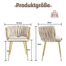 Camping Chairs & Stools - Ivory + Velvet + Foam - View 2