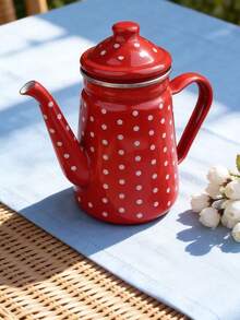 1pc Enamel Manual Drip Coffee Pot 1.2L, Multi-Color Household Hand Drip Coffee Pot, Suitable For All Stoves, Heatproof Enamel Kettle, Enamel Teapot, Enamel Water Pot, Enamel Oil Pot, Small Integrated Pot, Cold Water Pot, Boiling Water Pot - 1.2L Hand Pour Kettle - View 14