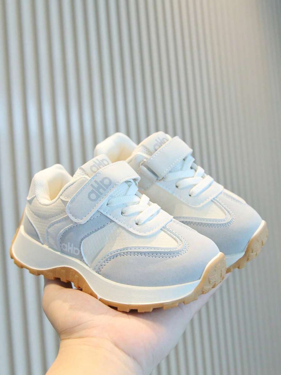 2 đôi giày trẻ em thoáng khí, giày thể thao mùa xuân/thu cho bé, giày nhẹ cho trẻ mới biết đi, unisex - Màu be - Xem 1