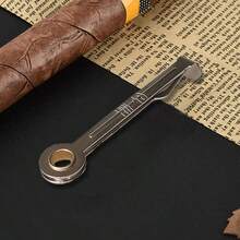 1 pieza Herramienta de limpieza de pipa de fumar 3 en 1, kit de accesorios de limpieza esenciales para fumar - plata - Ver 3