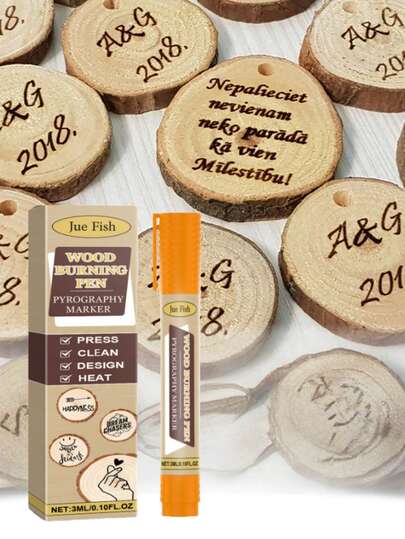 Bolígrafo de madera con marca, posavasos de madera hechos a mano con diseño DIY, tablas de cortar, marcado a fuego, arte de pirografía, ideal para regalos del Día de San Valentín, Día de la Madre, Navidad