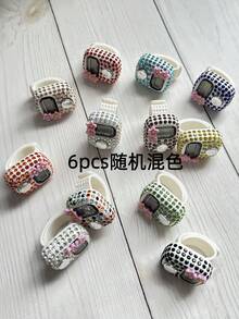 1个/6个/12个/24个装水钻花朵指环计数器，彩色水晶电子数字显示计数戒指，手动机械式人流/交通流量计数器，跑步运动圈数计数器，减压按钮计数器，祈祷/礼拜计数器 - 彩色 - 查看 11