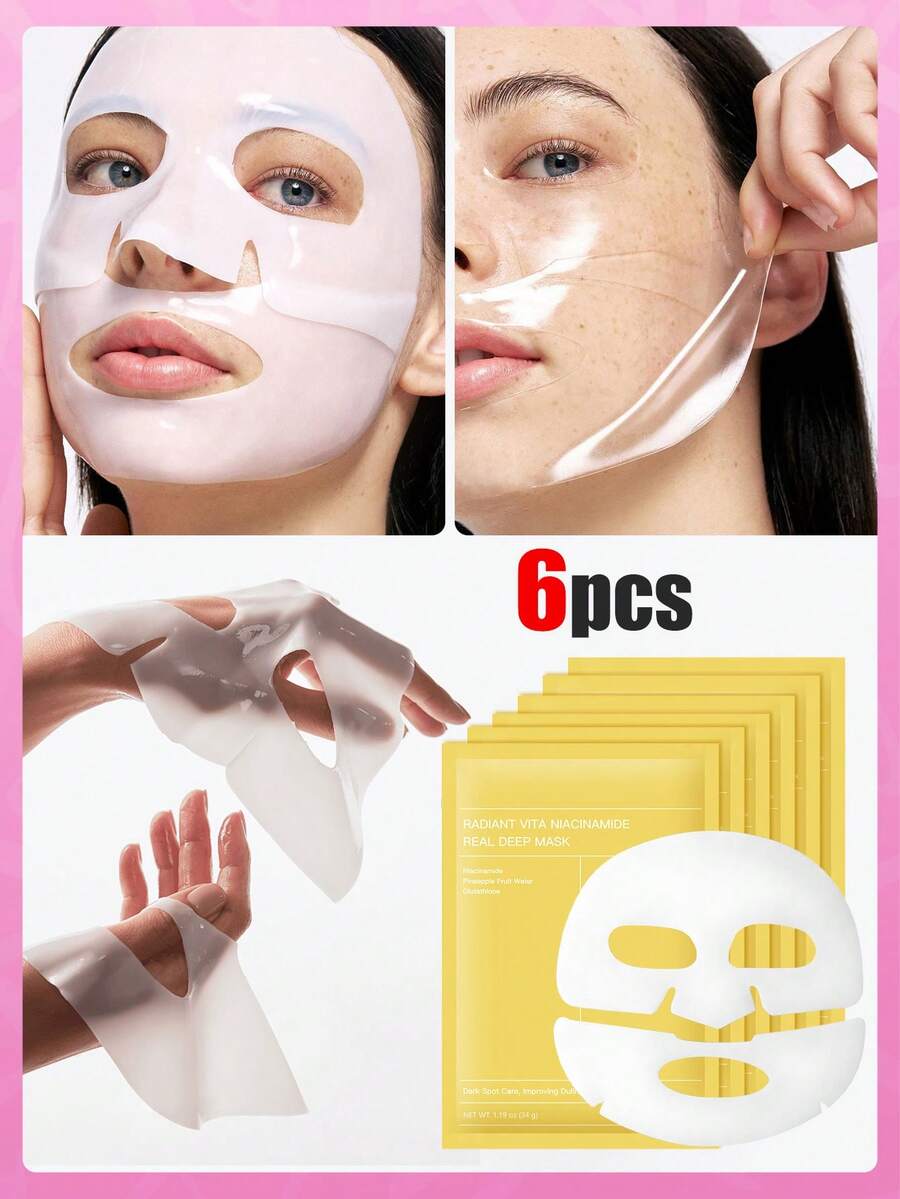 8/4/1片胶原蛋白精华面膜，分片式面膜，深层保湿，改善肤质，蕴含胶原蛋白，夜间保湿凝胶面膜，收缩毛孔，提升肌肤弹性，改善肌肤饱满度，告别干燥暗沉肌肤，女性护肤，女性礼物，彩妆，派对彩妆，生日礼物