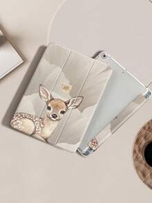 The Little Deer And The Bow Tie Tablet Protective Case,Compatible With 9.7/10.2/10.5/10.9/12.9/Pro 11, 10th Gen,Compatible With Samsung Galaxy Tab S6 Lite 10.4 Inch,Compatible With Kindle Paperwhite 12th Gen 2024,Kindle (11th Generation) 2022 Release,Soft Anti-Fall Protection,Smart Stand/Automatic Wake Up/Sleep,An Excellent Festival Gift. - Multicolor - View 3