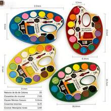 Acuarelas Sólidas Portátiles en Estuche Metálico, Colores Duraderos, para Viaje, Sketching y Pintura al Aire Libre - Una pieza - Ver 6