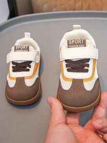 1 đôi giày tập đi cho trẻ từ 0-4 tuổi, đế mềm, thoáng khí, có khóa dán, chống trượt, dành cho bé trai và bé gái. - Màu Khaki - Xem 6