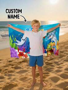 Khăn tắm biển trẻ em cá nhân hóa, món quà sinh nhật mùa hè hoàn hảo, phù hợp cho nhiều dịp hè. Khăn tắm biển và phụ kiện có thể tùy chỉnh, thích hợp cho bãi biển, hồ bơi, du lịch, cắm trại, yoga và các hoạt động khác. - Nhiều màu - Xem 4